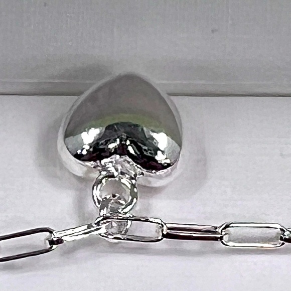 MÍA FIORE, HEART BRACELET, ITALIAN STERLING SILVER, 7.5 INCHS WOMEN’S BRACELET - Picture 4 of 12